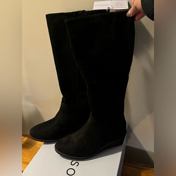 Aerosoles Binocular Winter Boots Black Suede - 8M - New in Box - Picture 4 of 10